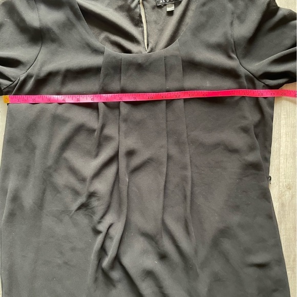 AS U Wish Size L black Embroidered Hem Pleated Front Lined Dress - Picture 2 of 11